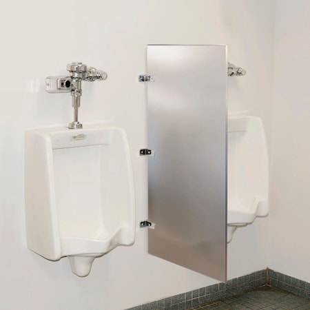 Global Industrial Bathroom Stainless Steel Urinal Screen 24 x 42 261998